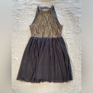 Elegant Lace and Mesh Dress